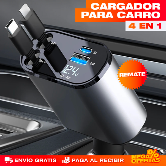 Cargador para Carro Retráctil 4 en 1