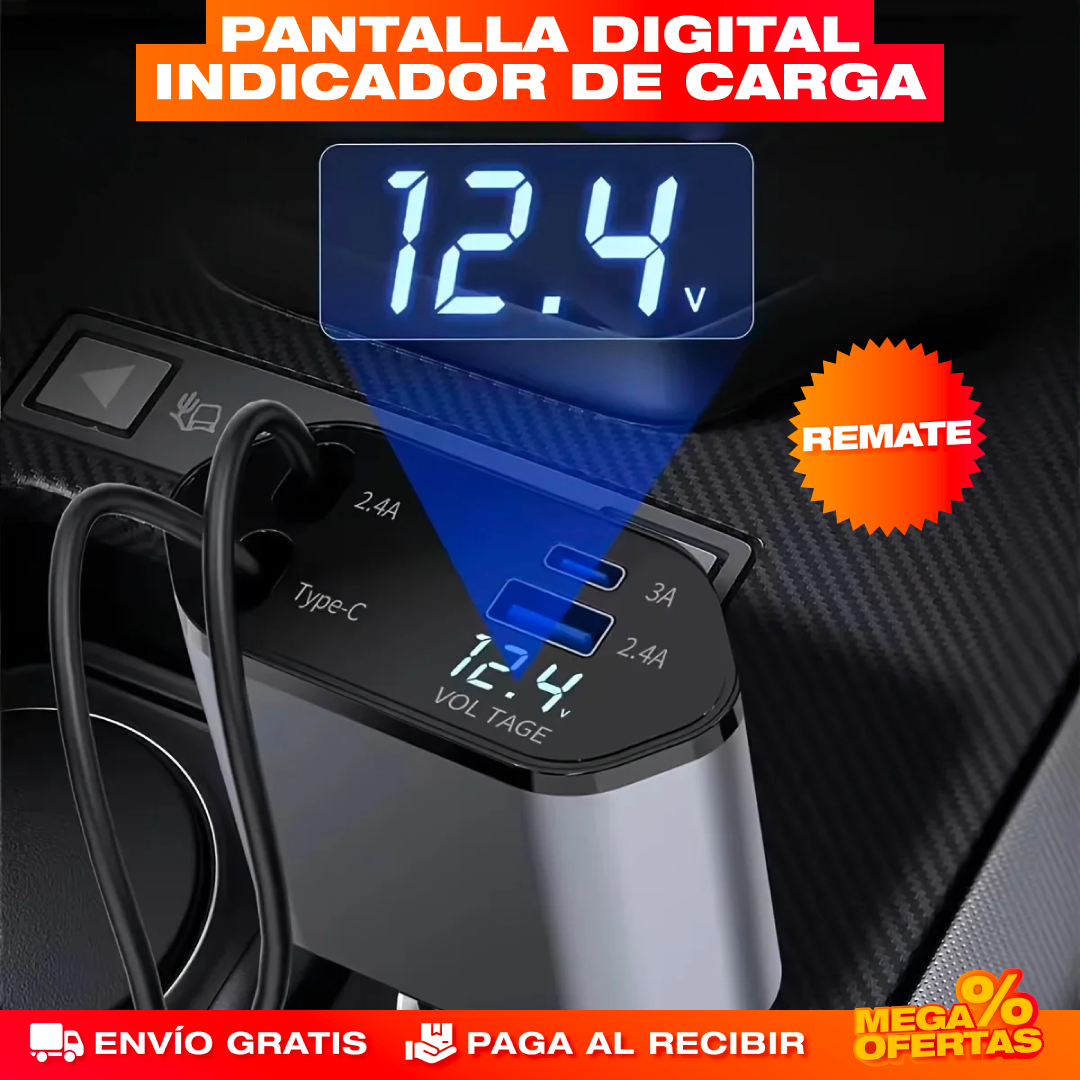 Cargador para Carro Retráctil 4 en 1